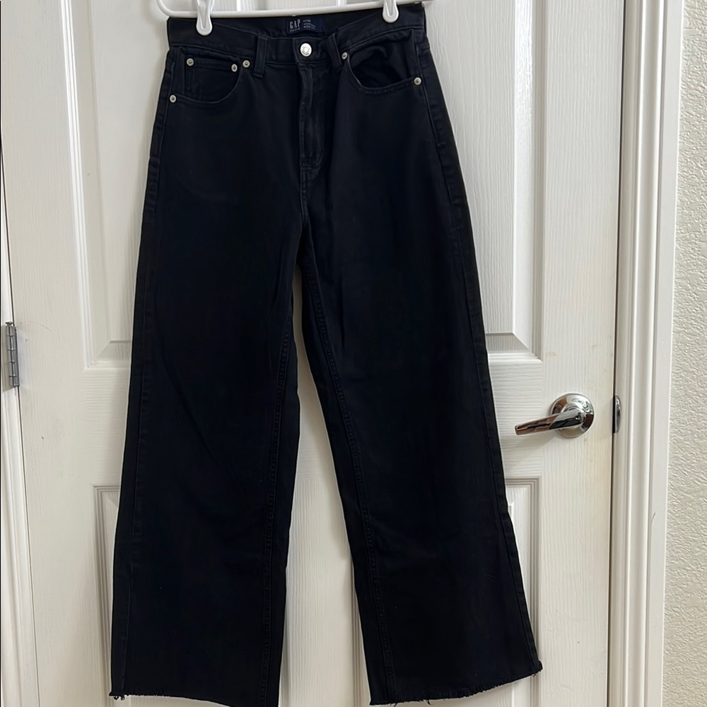 Women's GAP Black Wide-Leg Jeans